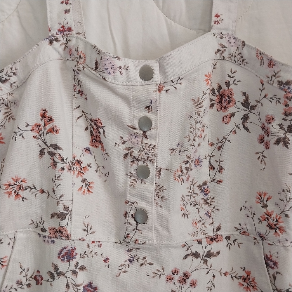 NoBo No Boundaries Juniors (Girls) 11-13 Large Floral White Demin Summer Dress - Picture 5 of 13